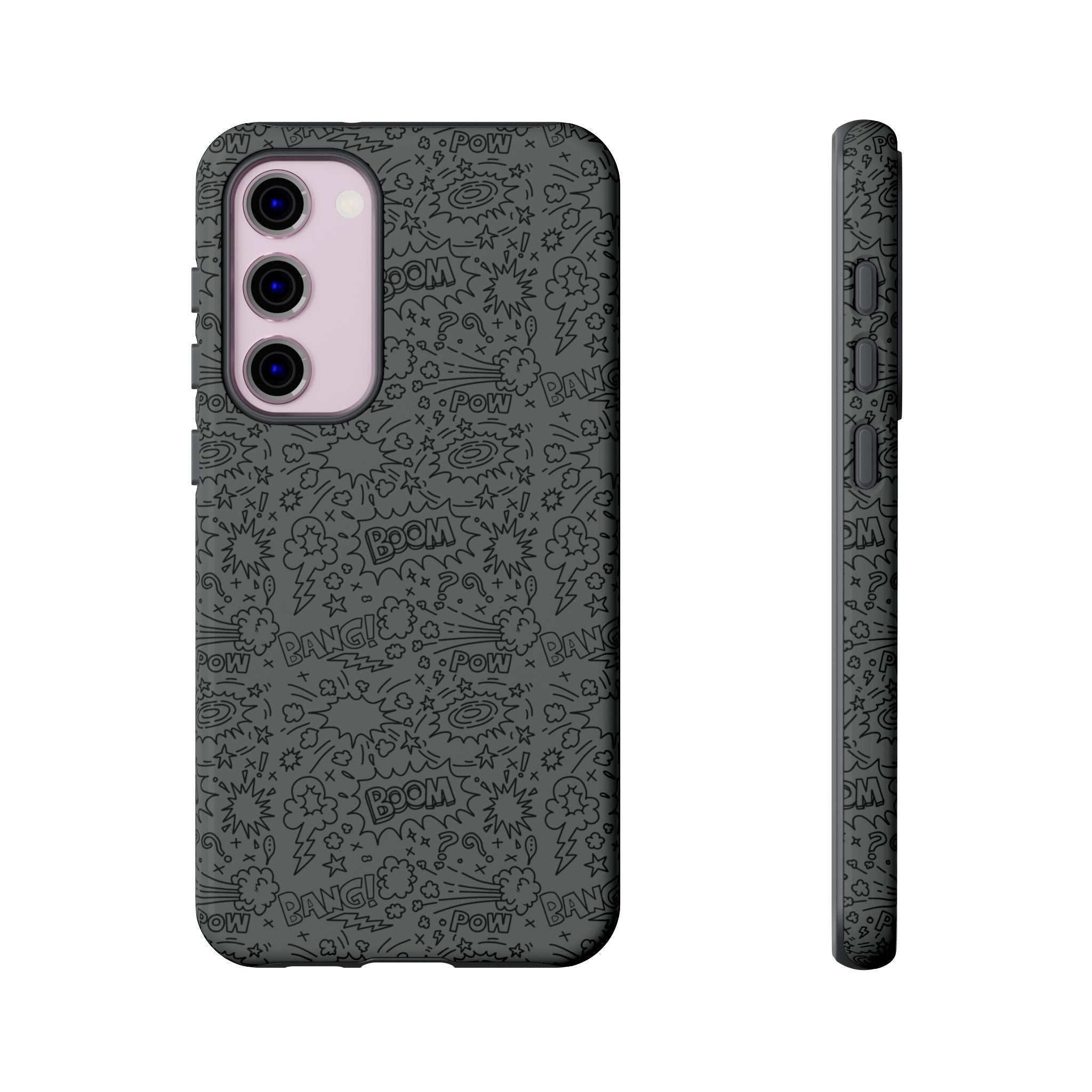 POW BOOM Comics style Tough Phone Case for iPhone, Galaxy, or Google Pixel