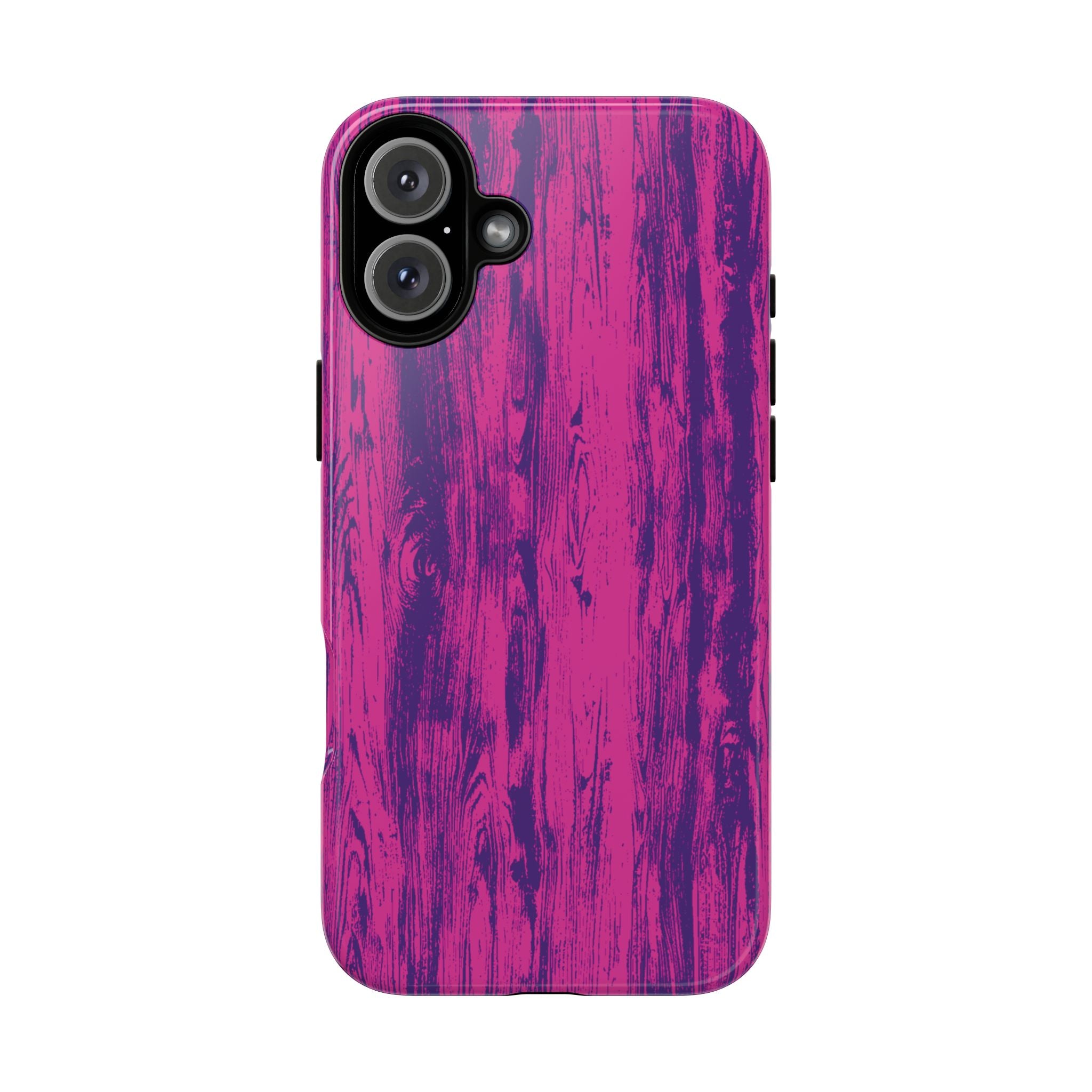 Pink Purple Wood Tough Phone Case iPhone, Galaxy, or Google Pixel