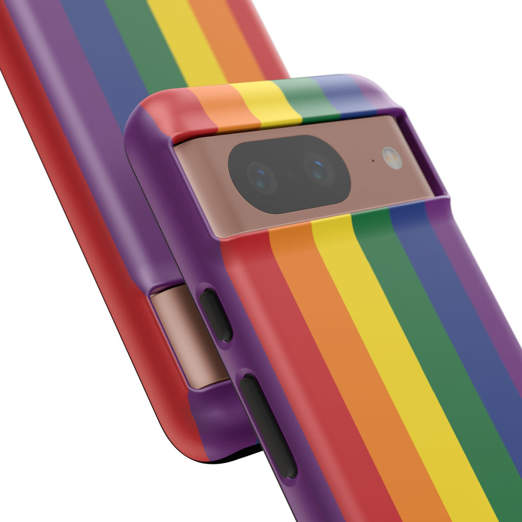 LGBTQ Rainbow Flag Tough Phone Case for iPhone, Galaxy, or Google Pixel