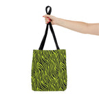 Neon Lime Zebra Tote Bags