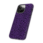 Purple Leopard Tough Case for iPhone, Galaxy or Google Pixel
