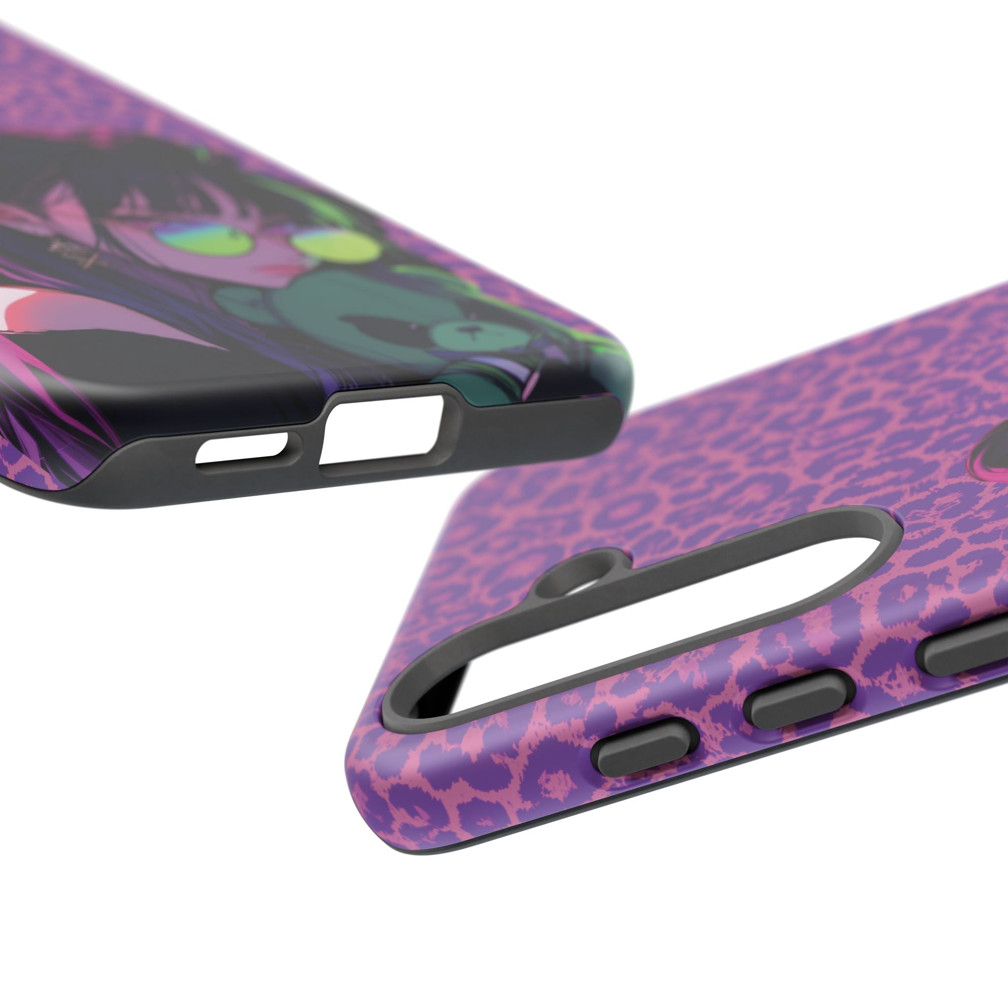 Purple Pink Leopard Kz iPhone, Galaxy and Google Tough Cases