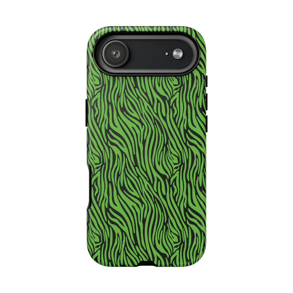 Neon Green Zebra Tough Phone Case iPhone, Galaxy, or Google Pixel