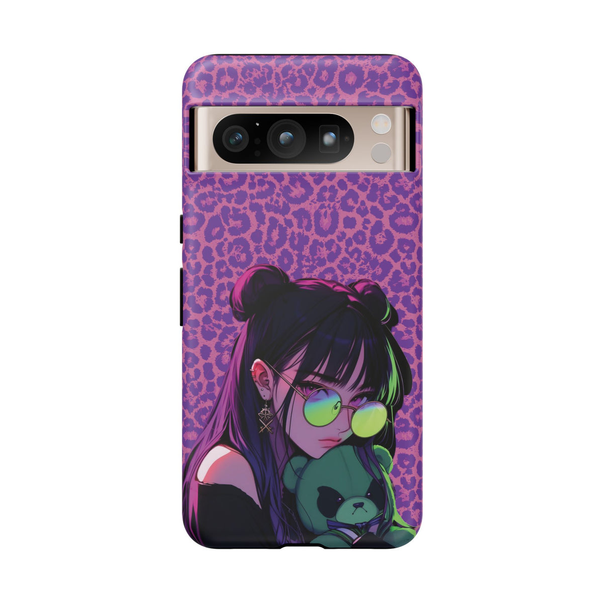 Purple Pink Leopard Kz iPhone, Galaxy and Google Tough Cases