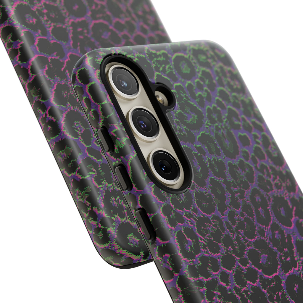 Colorful Leopard Tough Phone Case for iPhone, Galaxy, or Google Pixel