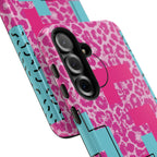 Retro Love Pink Leopard RG Tough Phone Case for iPhone, Galaxy, or Google Pixel