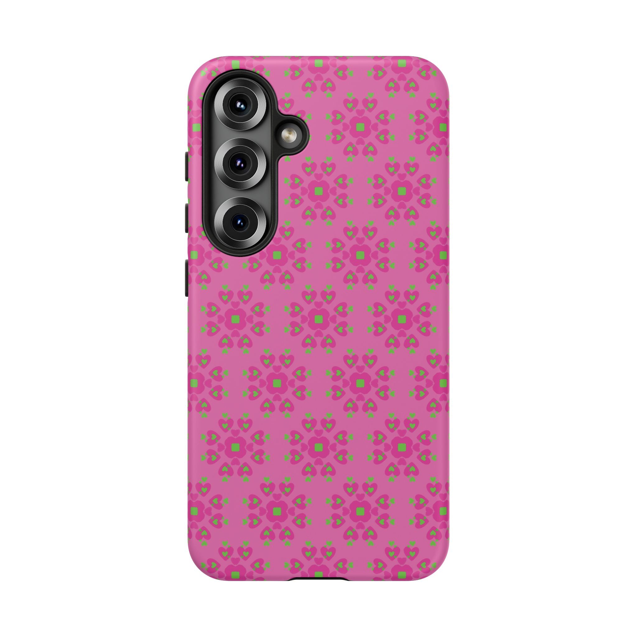 Floresta Heart Pink Tough Phone Case iPhone, Galaxy, or Google Pixel