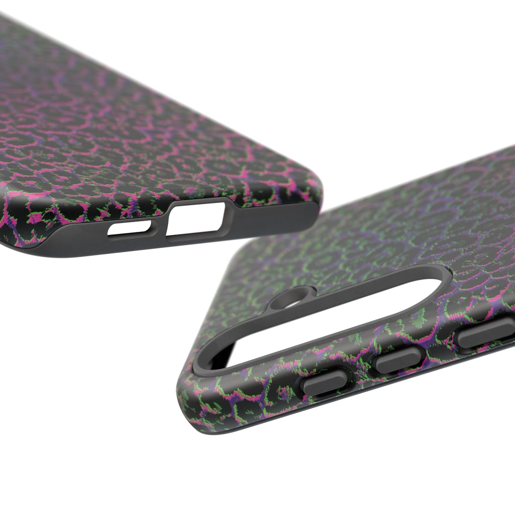 Colorful Leopard Tough Phone Case for iPhone, Galaxy, or Google Pixel