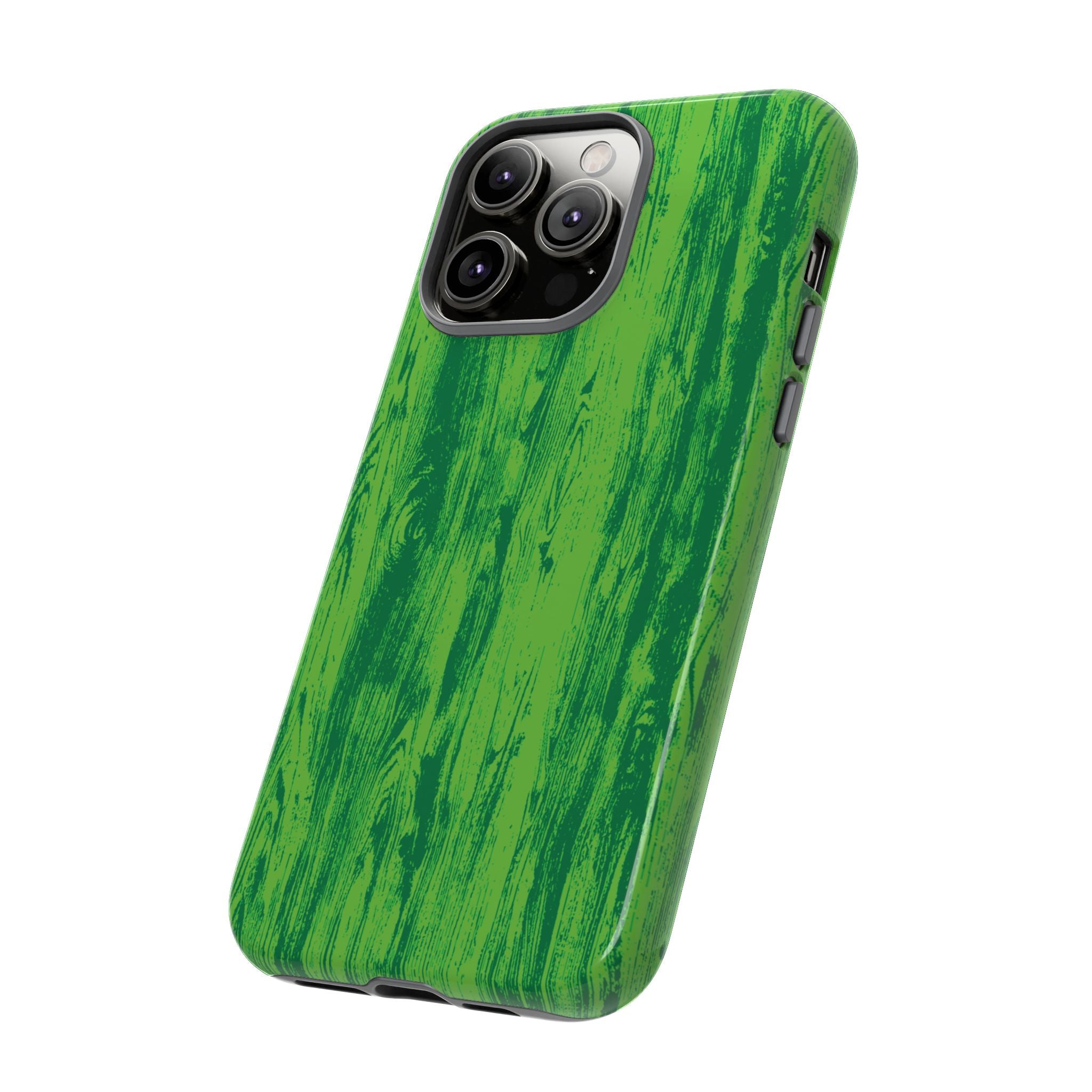 Neon Green Wood Tough Phone Case iPhone, Galaxy, or Google Pixel