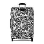 Zebra Print Black and White Luggage Cover