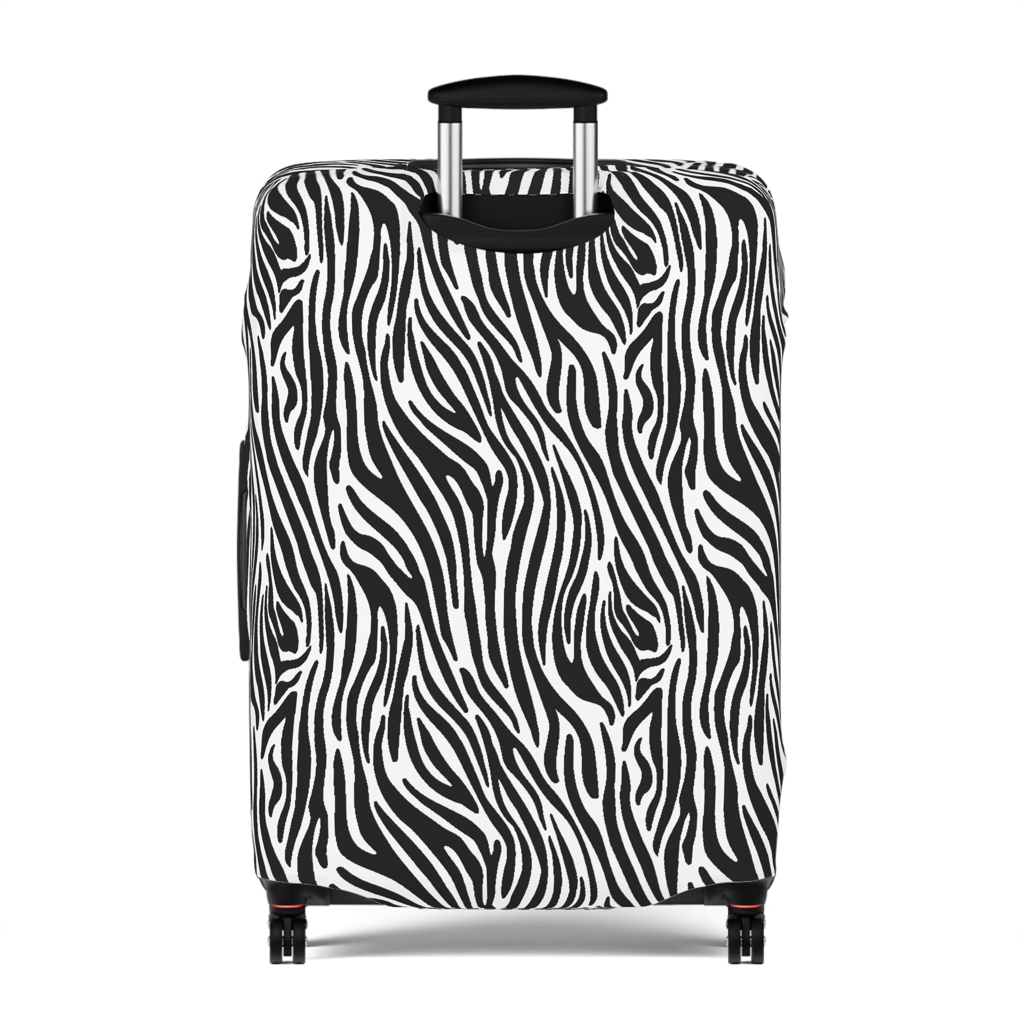 Zebra Print Black and White Luggage Cover