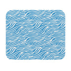 Blue Zebra Print Mouse Pad