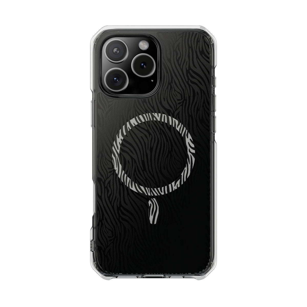 Zebra Magnetic iPhone 14, 15, 16 Series Clear Impact Cases
