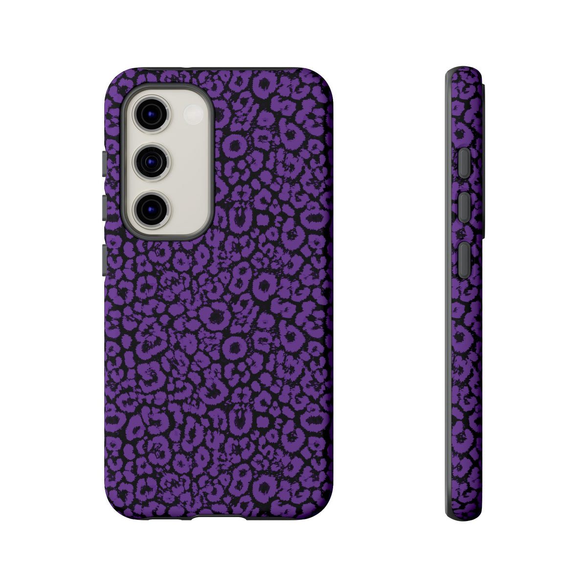 Purple Leopard Tough Case for iPhone, Galaxy or Google Pixel