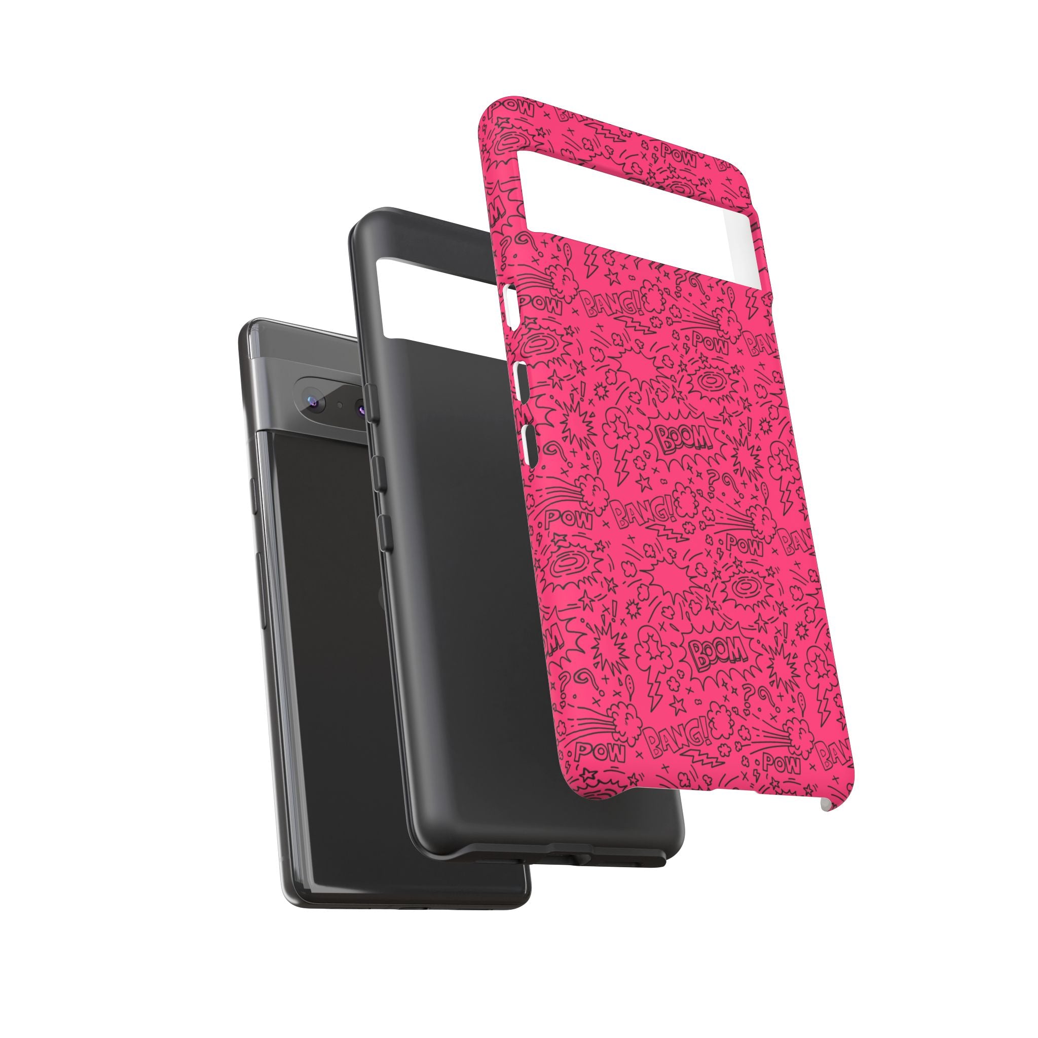 Pink Wow Tough Case for iPhone, Galaxy, or Google Pixel