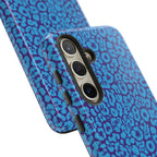 Blue Purple Leopard Tough Phone Case iPhone, Galaxy, or Google Pixel