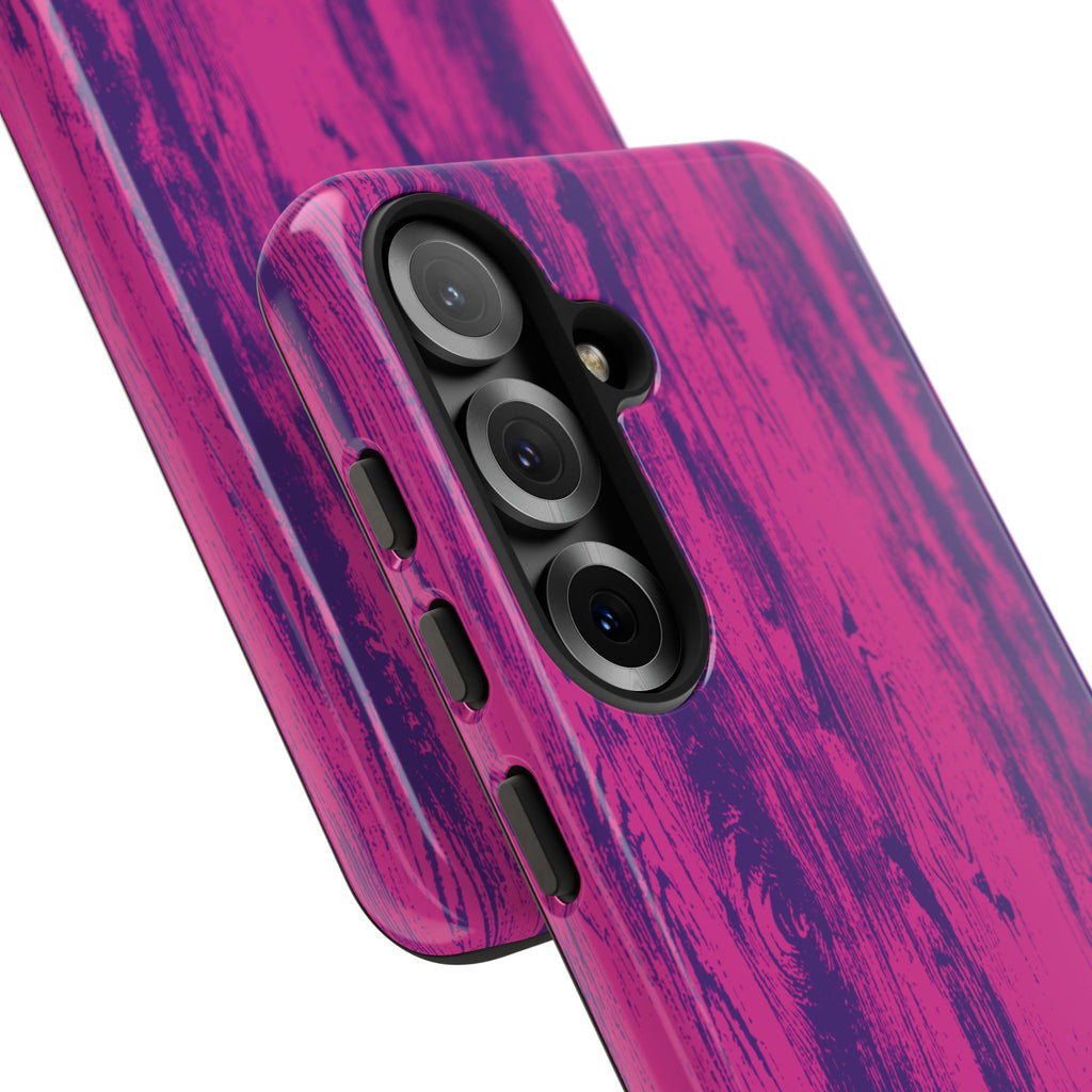 Pink Purple Wood Tough Phone Case iPhone, Galaxy, or Google Pixel