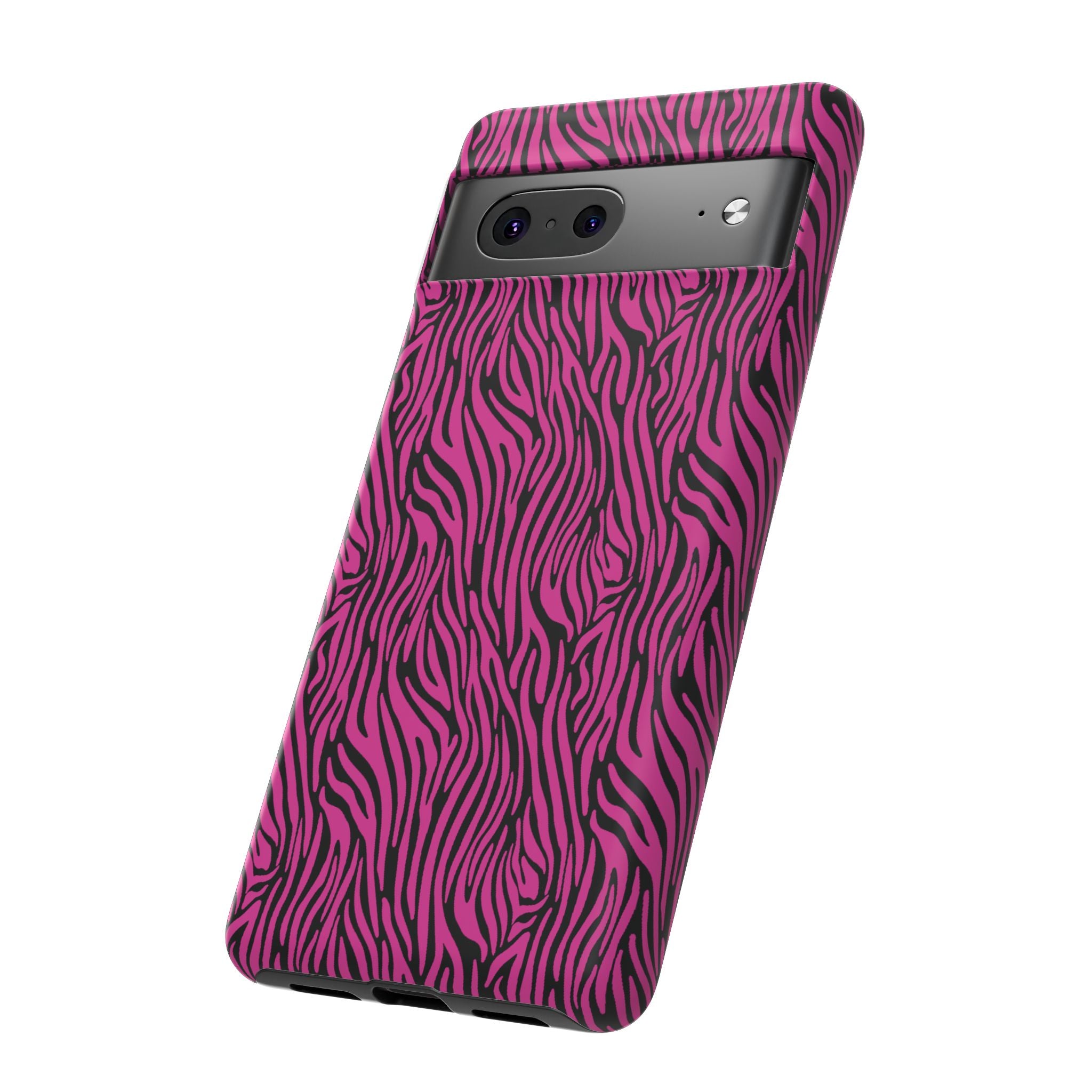 Pink Zebra Tough Phone Case for iPhone, Galaxy, or Google Pixel