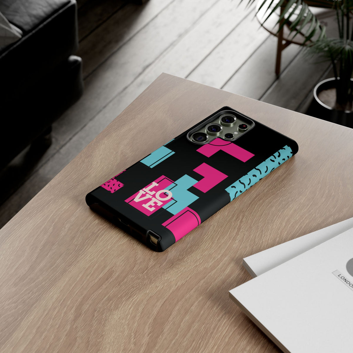Retro Blocks LOVE Tough Case for iPhone, Galaxy or Google Pixel