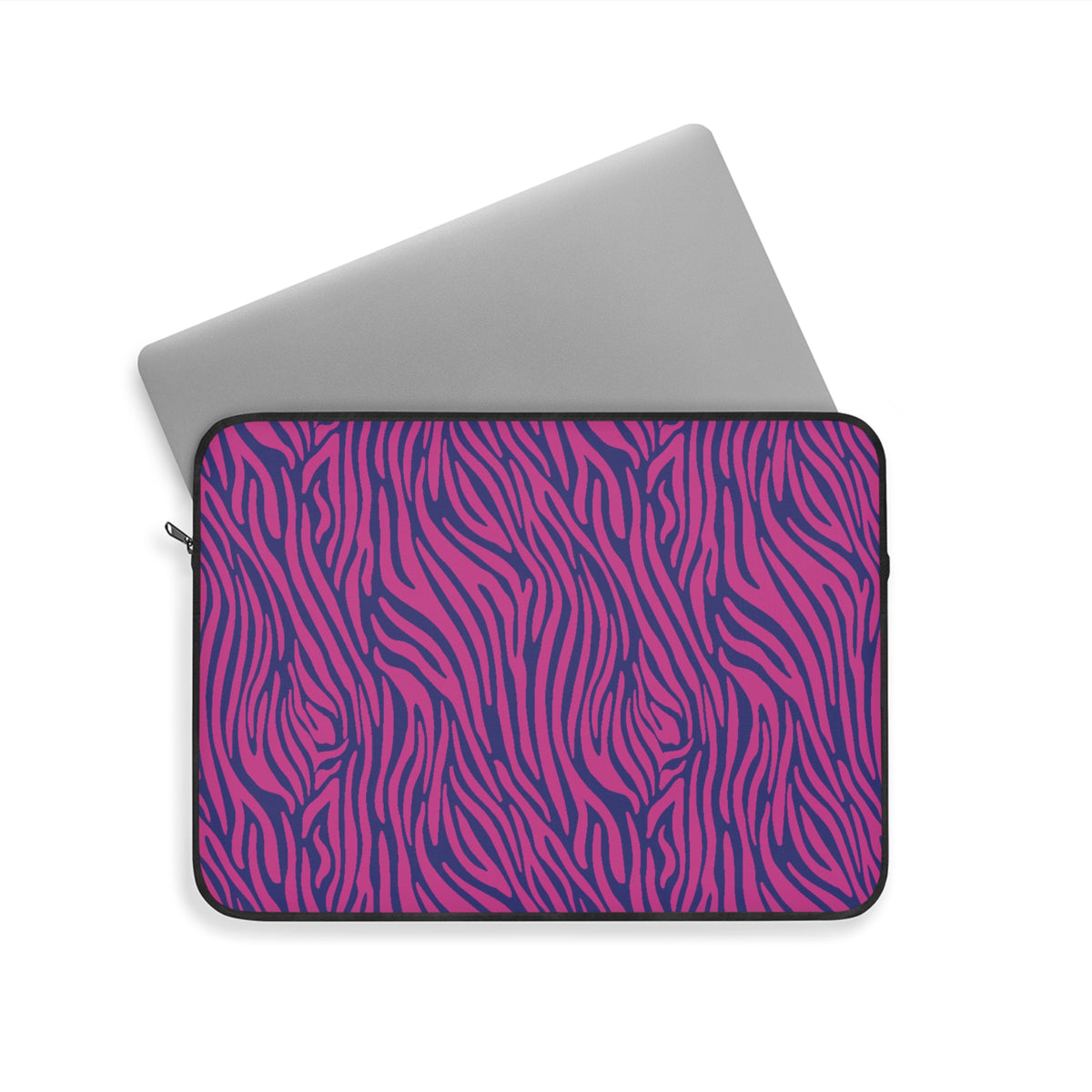 Zebra Print Pink Blue Laptop Sleeve