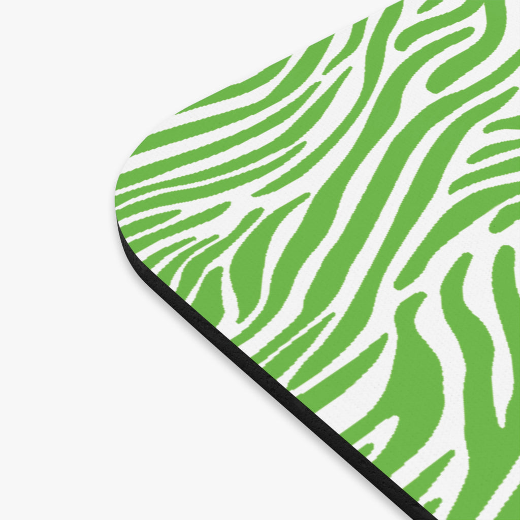 Neon Green Zebra Print Mouse Pad