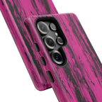 Hot Pink wood print Design Tough Phone Case for iPhone, Galaxy, or Google Pixel