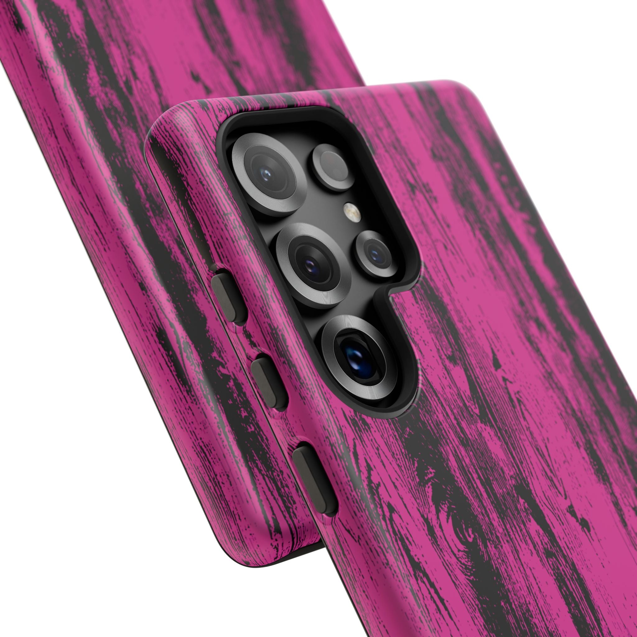Hot Pink wood print Design Tough Phone Case for iPhone, Galaxy, or Google Pixel