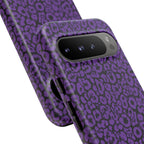 Purple Leopard Tough Case for iPhone, Galaxy or Google Pixel