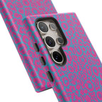 Pink Blue Leopard Tough Phone Case iPhone, Galaxy, or Google Pixel