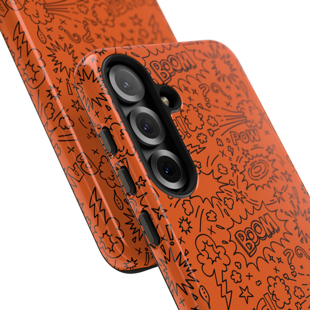 Wow Orange Tough Case for iPhone, Galaxy, or Google Pixel