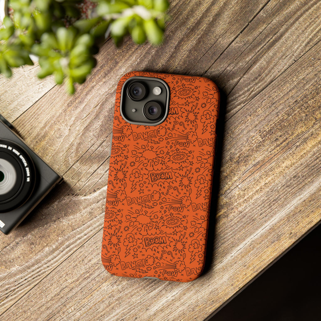 Wow Orange Tough Case for iPhone, Galaxy, or Google Pixel