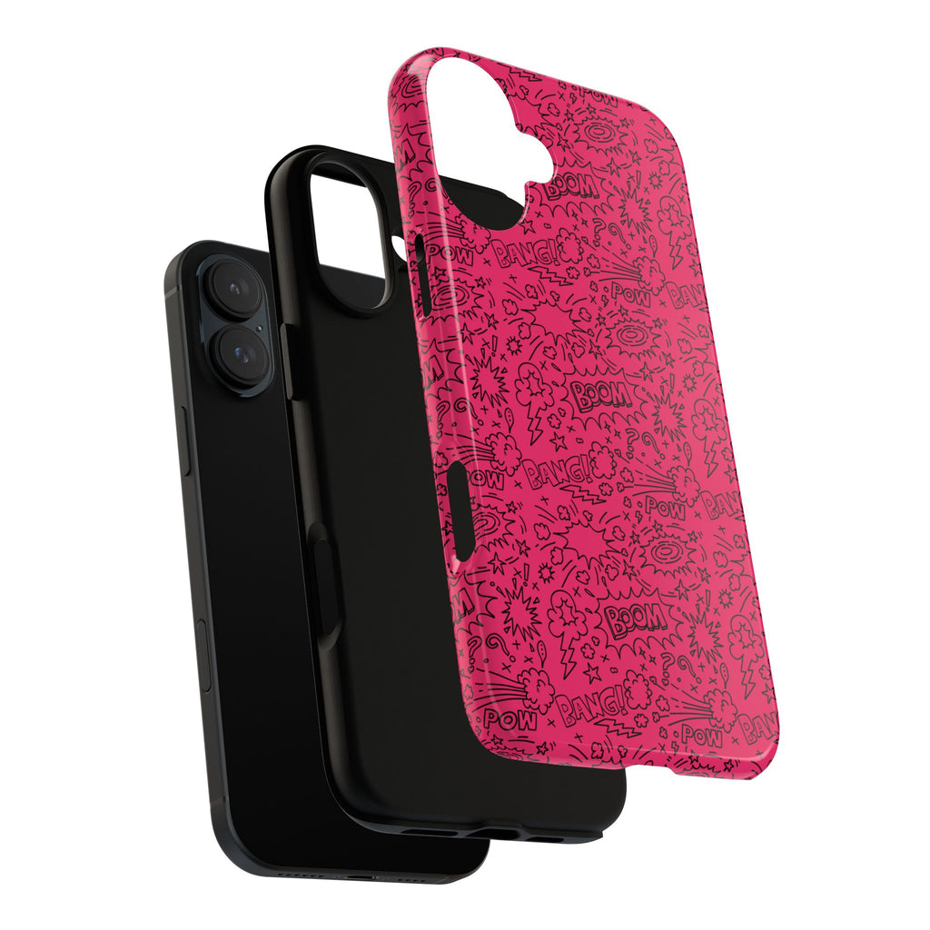 Pink Wow Tough Case for iPhone, Galaxy, or Google Pixel