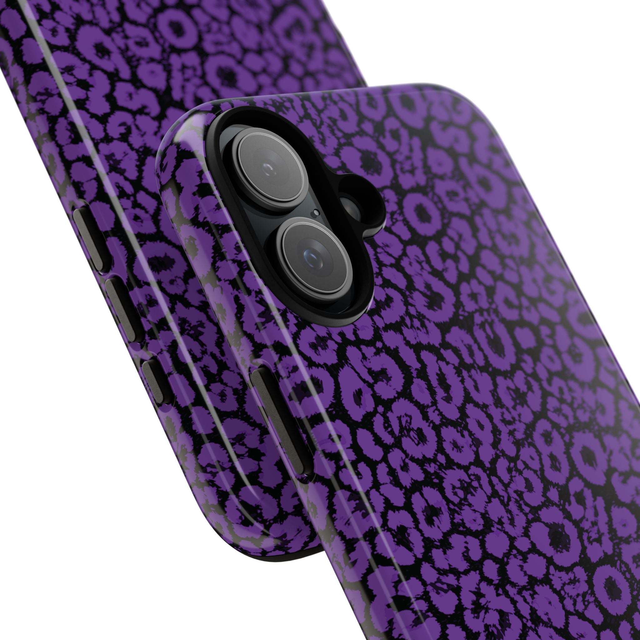 Purple Leopard Tough Case for iPhone, Galaxy or Google Pixel