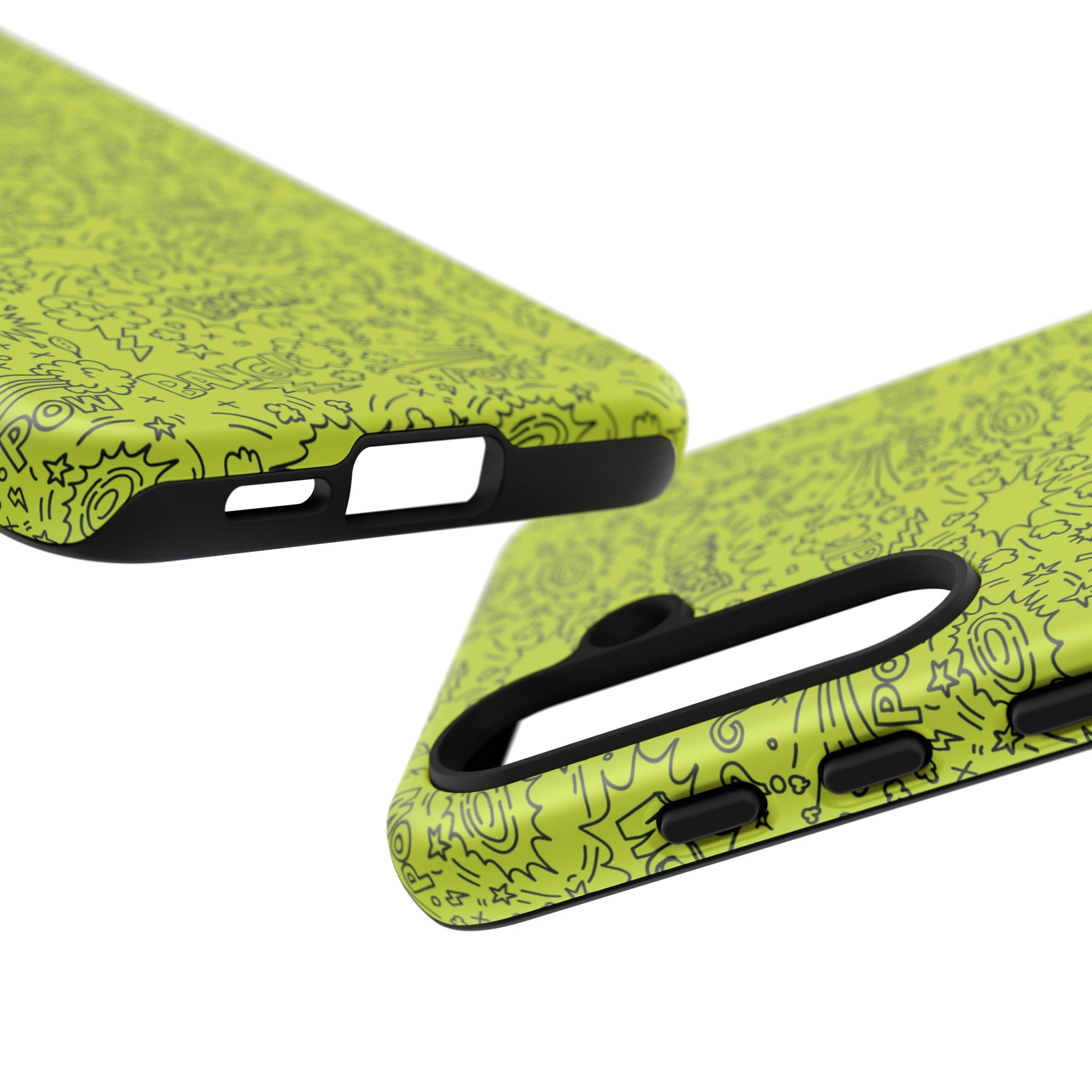 Neon Lime Wow Tough Case for iPhone, Galaxy, or Google Pixel