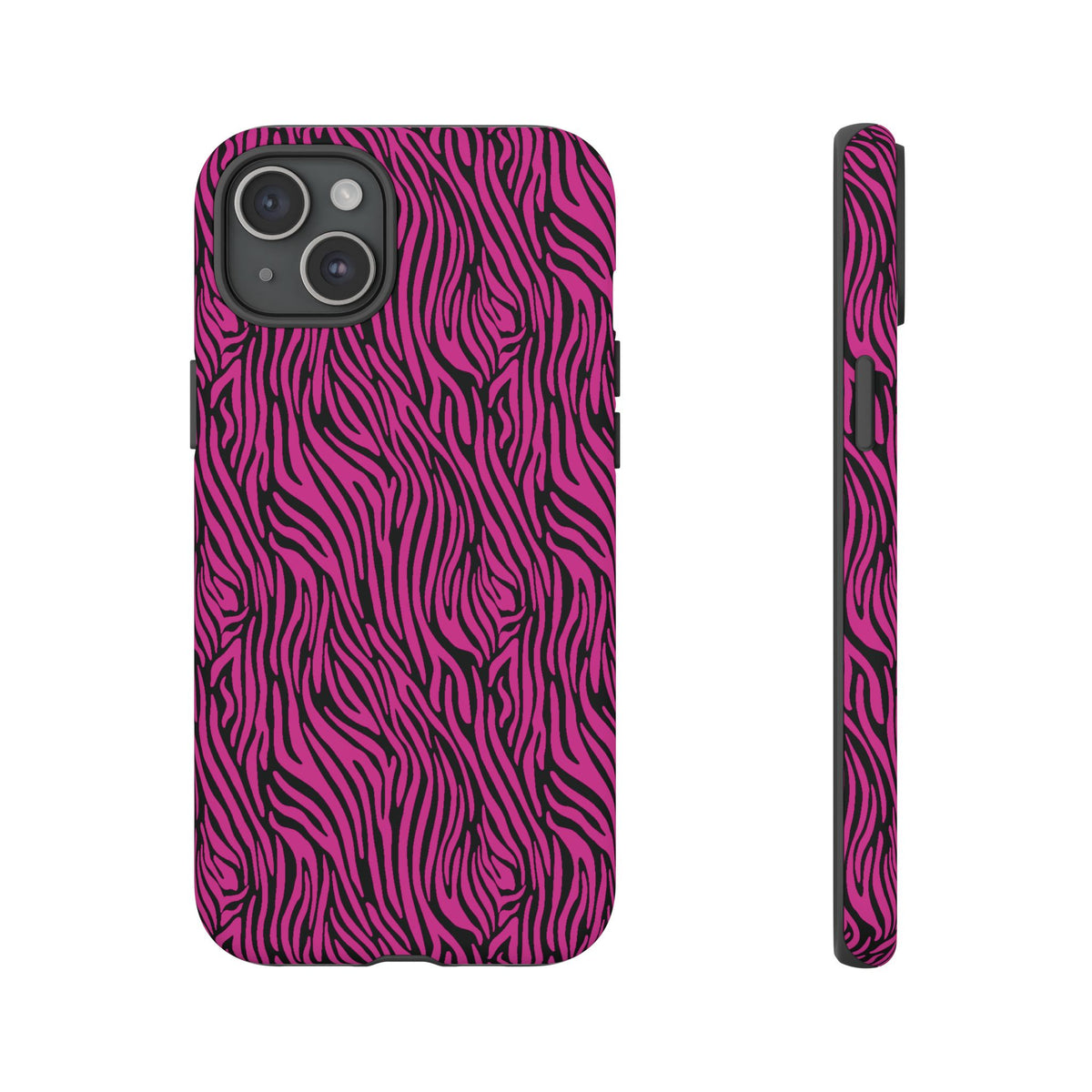 Pink Zebra Tough Phone Case for iPhone, Galaxy, or Google Pixel