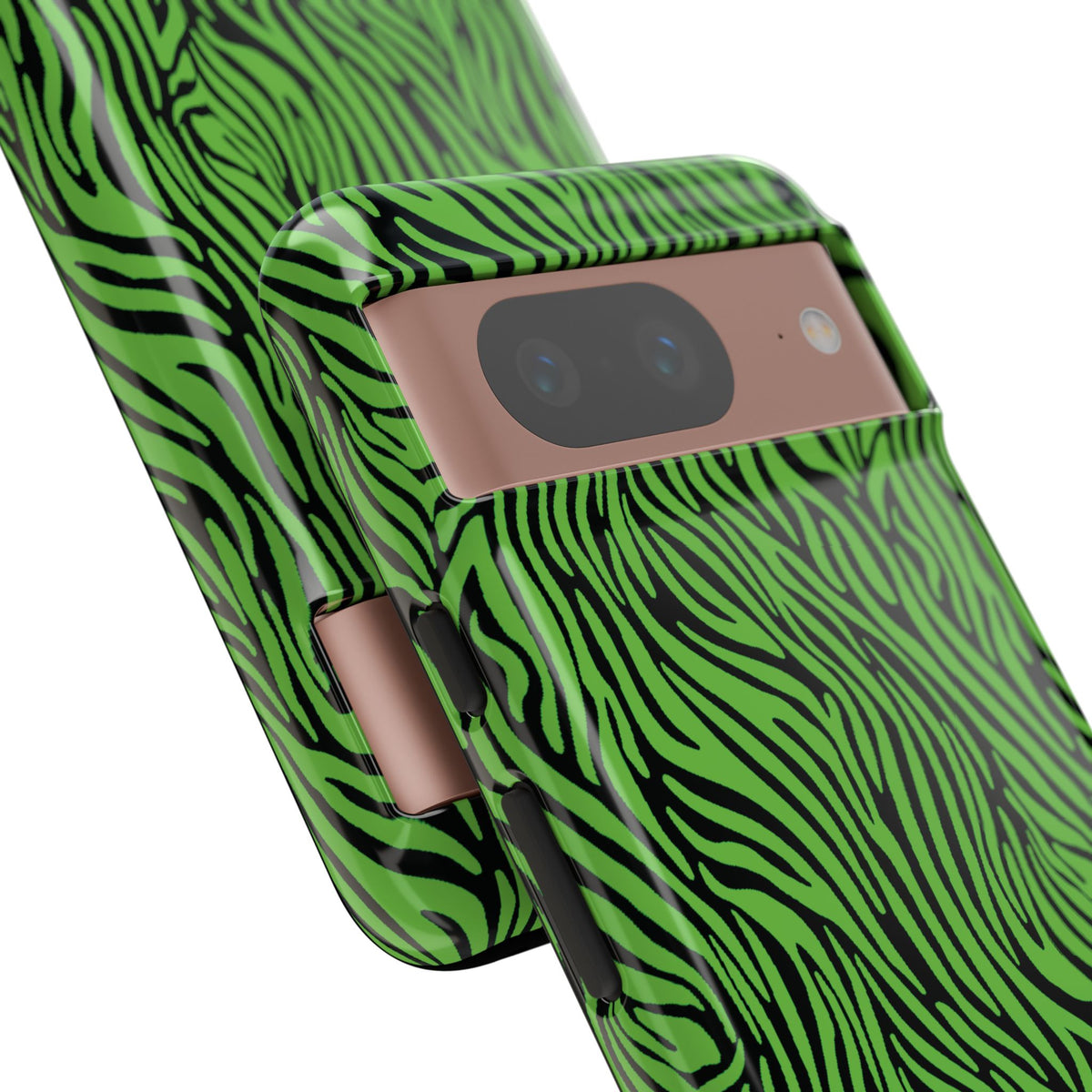 Neon Green Zebra Tough Phone Case iPhone, Galaxy, or Google Pixel