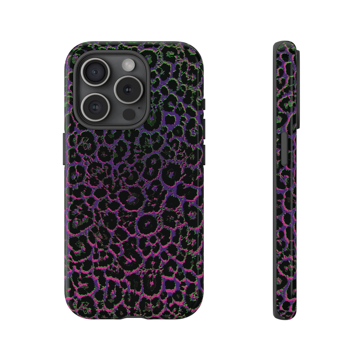 Colorful Leopard Tough Phone Case for iPhone, Galaxy, or Google Pixel