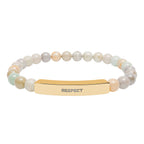 RESPECT Natural Stone Stretch Bar Bracelet