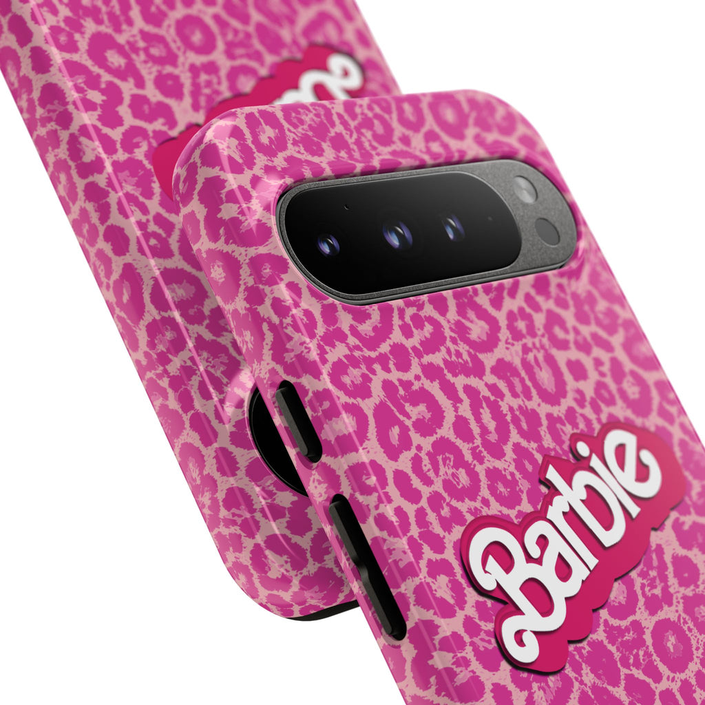 Hot Neon Pink Leopard Barb Tough Phone Case iPhone, Galaxy, or Google Pixel