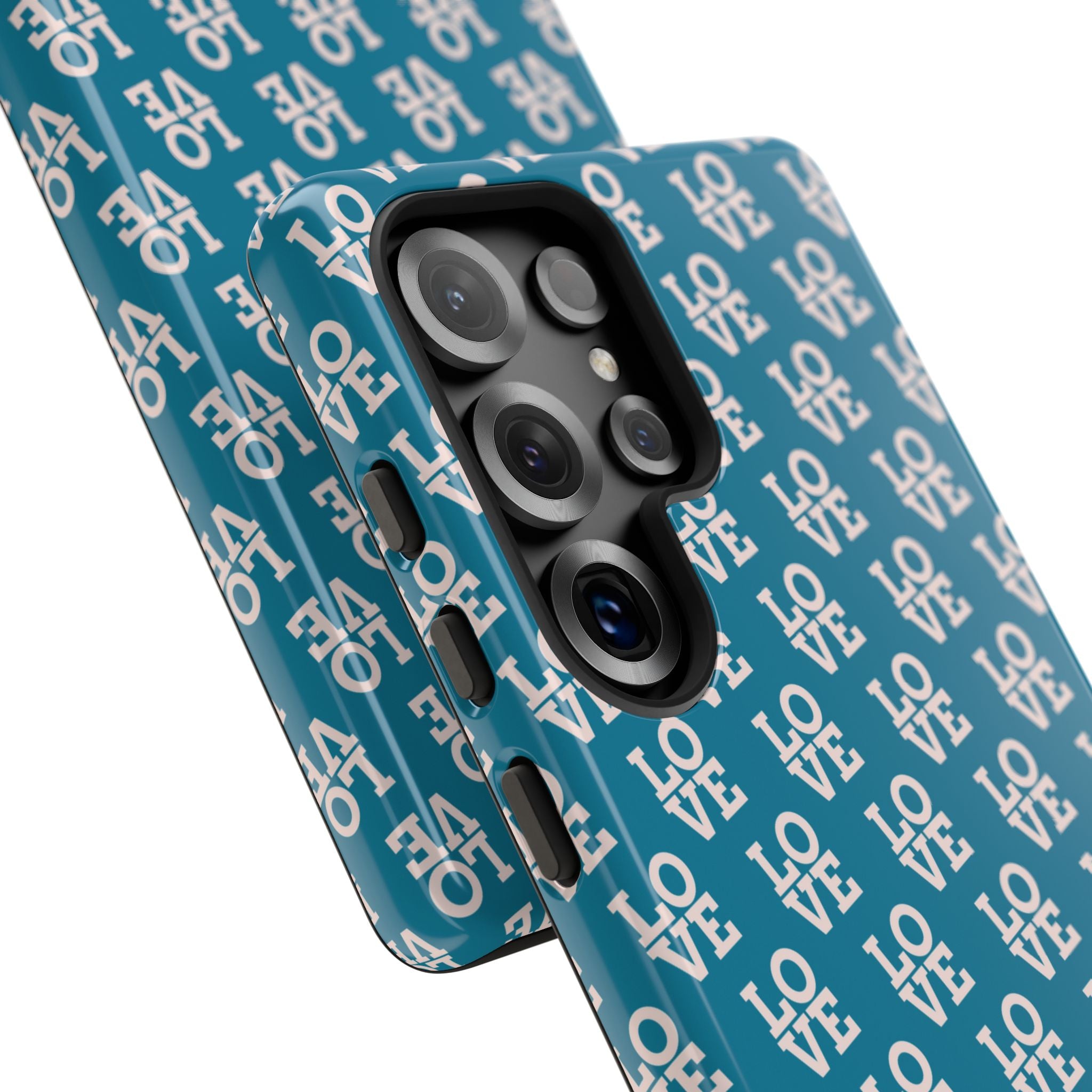LOVE Teal Green Tough Phone Case iPhone, Galaxy, or Google Pixel