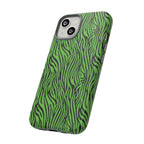Neon Green Zebra Tough Phone Case iPhone, Galaxy, or Google Pixel
