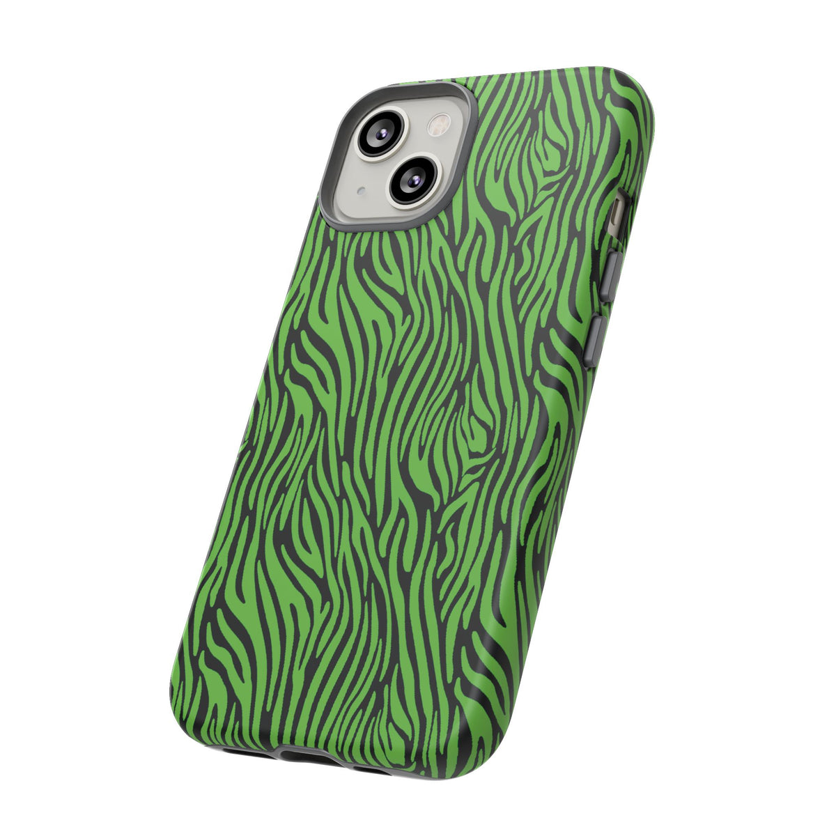 Neon Green Zebra Tough Phone Case iPhone, Galaxy, or Google Pixel