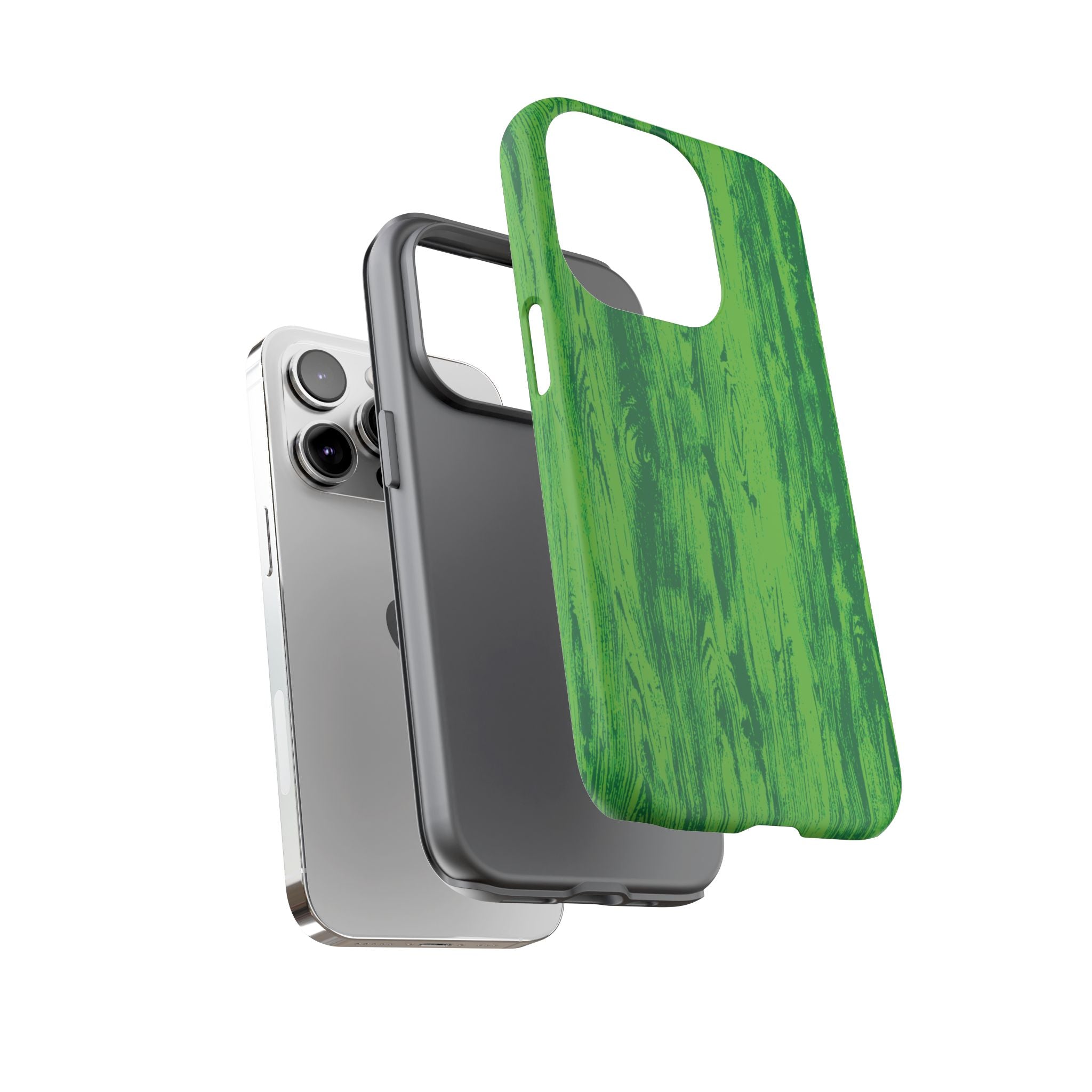 Neon Green Wood Tough Phone Case iPhone, Galaxy, or Google Pixel
