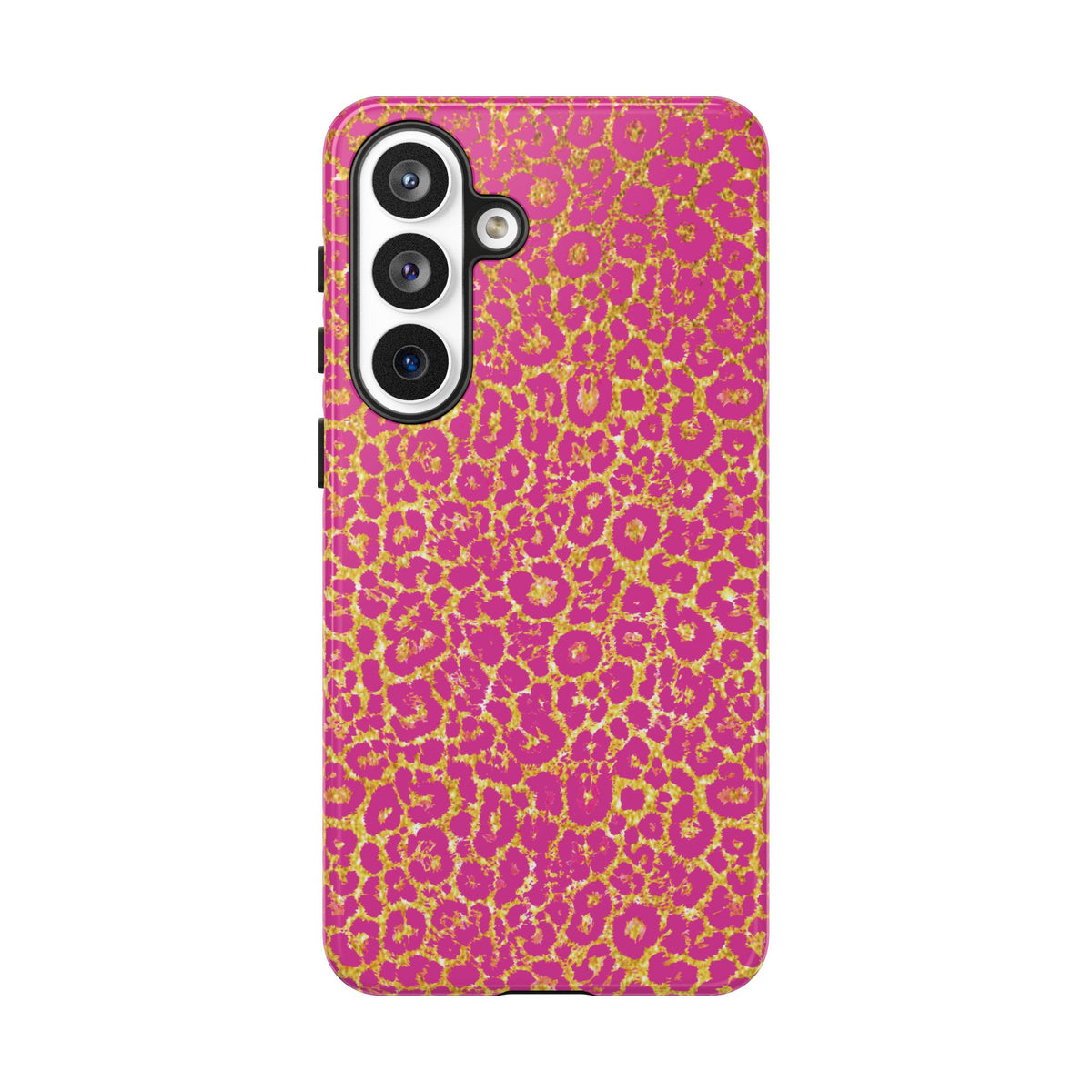 Pink Gold Leopard Tough Case for iPhone, Galaxy, or Google Pixel