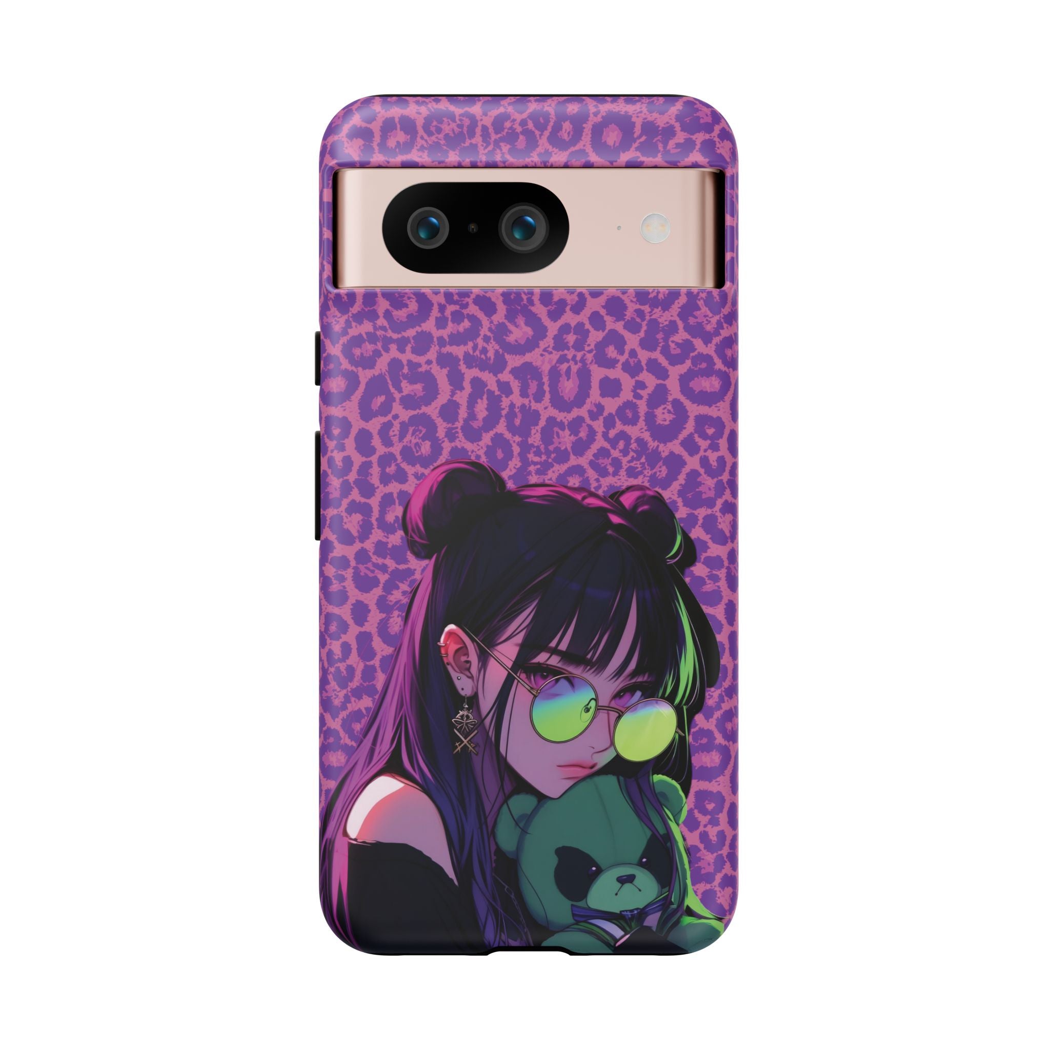 Purple Pink Leopard Kz iPhone, Galaxy and Google Tough Cases