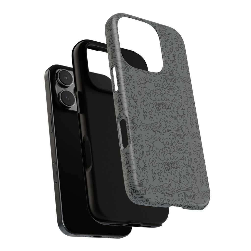 POW BOOM Comics style Tough Phone Case for iPhone, Galaxy, or Google Pixel