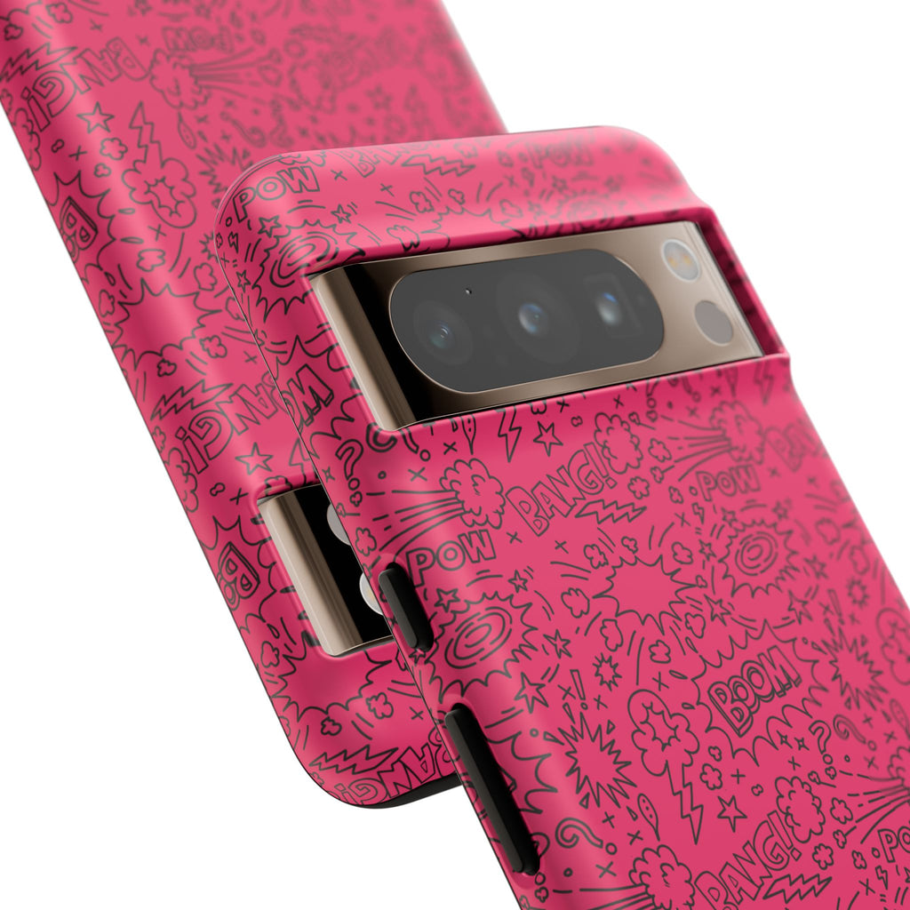 Pink Wow Tough Case for iPhone, Galaxy, or Google Pixel