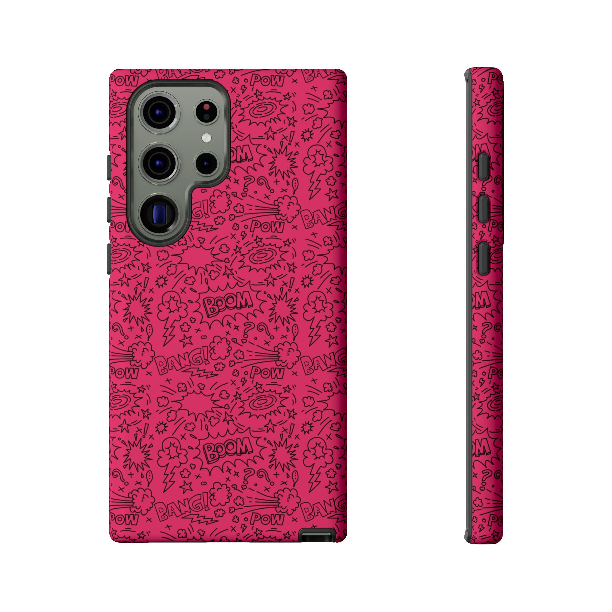 Pink Wow Tough Case for iPhone, Galaxy, or Google Pixel