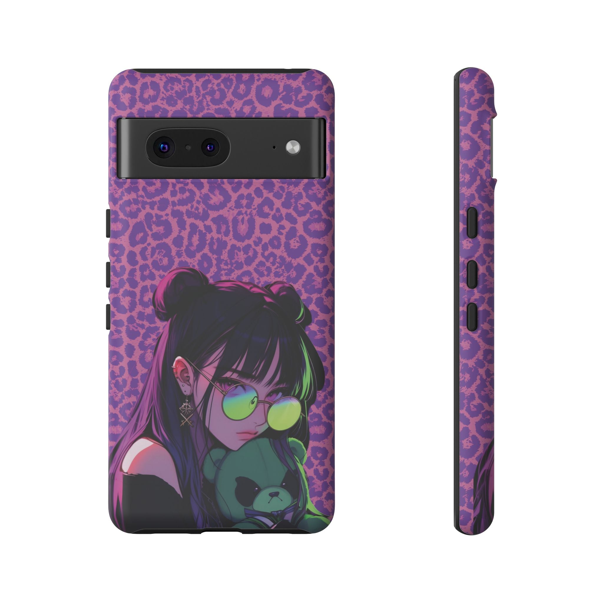 Purple Pink Leopard Kz iPhone, Galaxy and Google Tough Cases