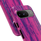 Pink Purple Wood Print Tough Phone Case iPhone, Galaxy, or Google Pixel